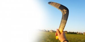 Aboriginal art boomerang