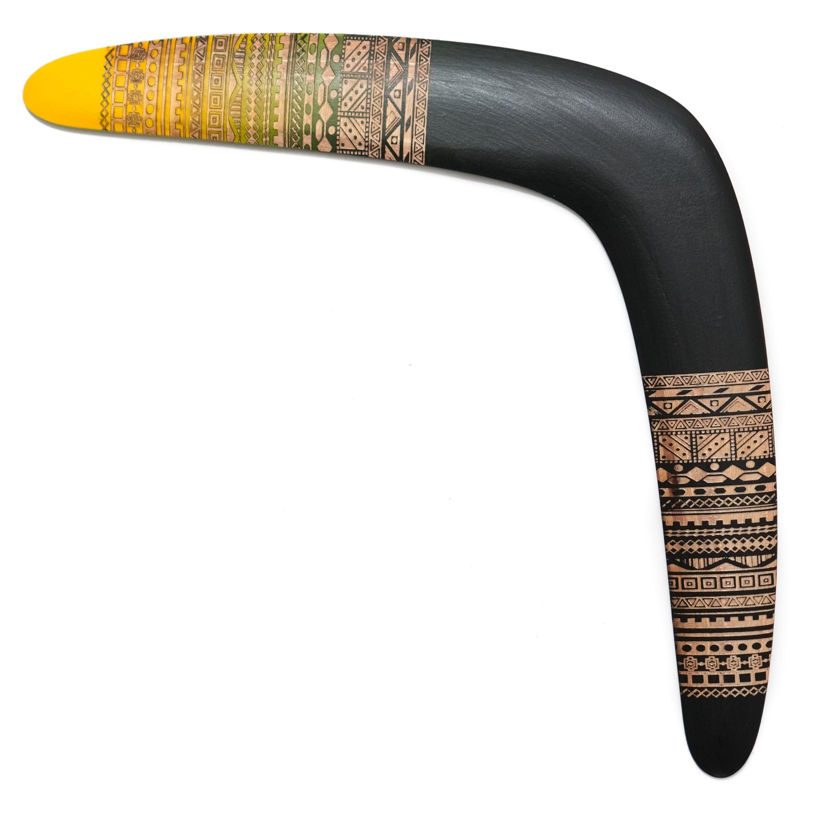 Aztec Ray Handcrafted Wooden Boomerang for Adults (18 Inch)